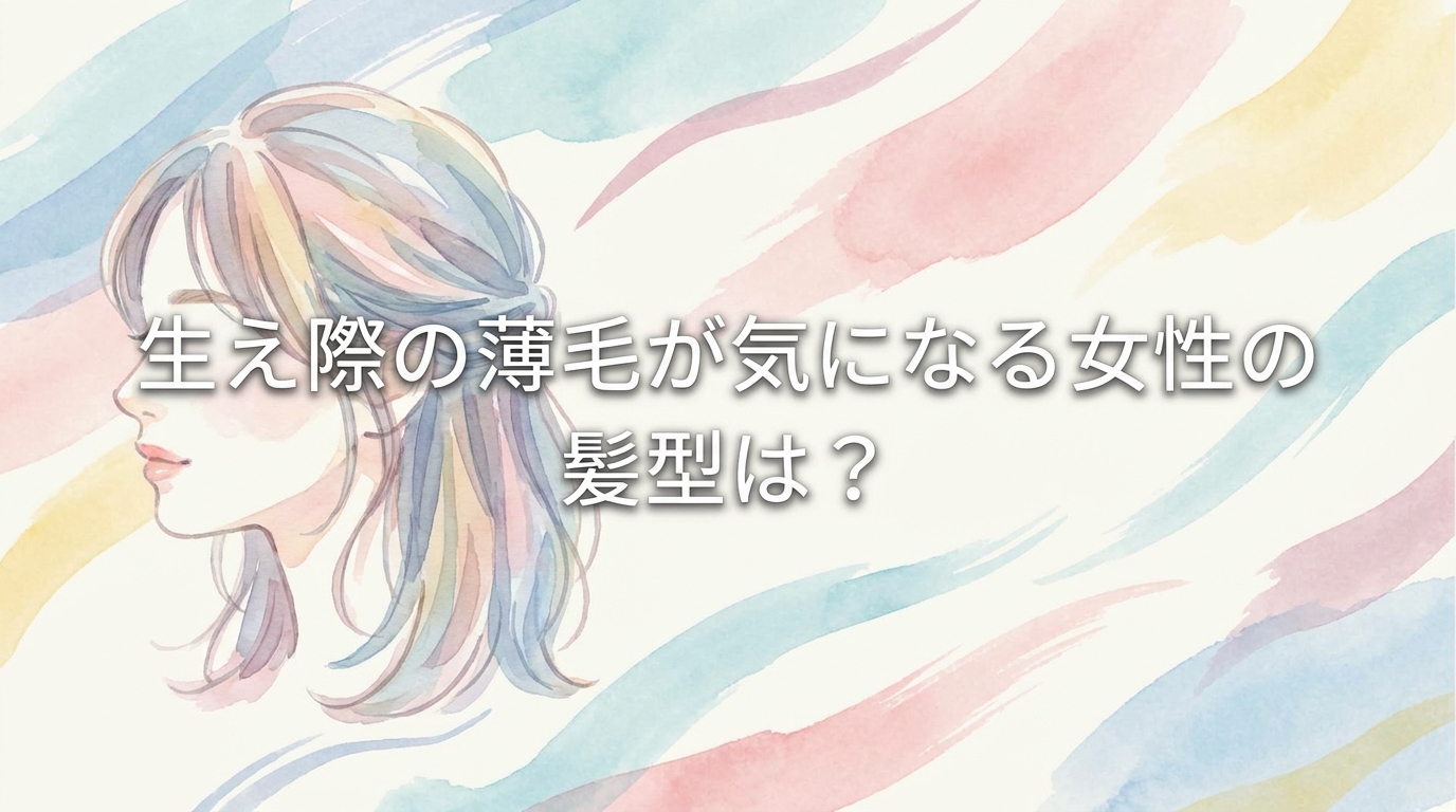 生え際の薄毛が気になる女性の髪型は？