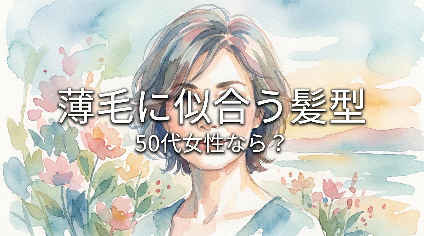 薄毛に似合う髪型、50代女性なら?