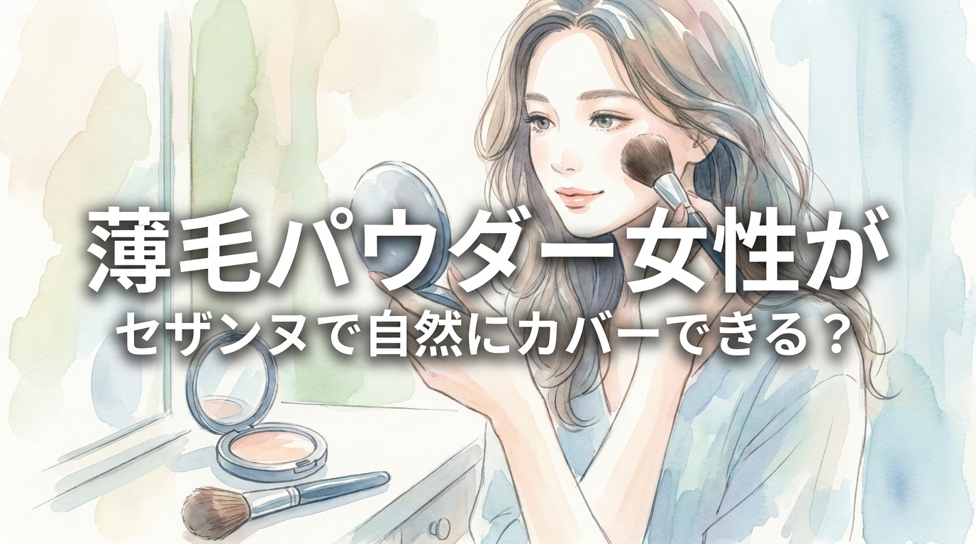 薄毛パウダー女性がセザンヌで自然にカバーできる？