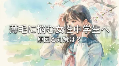 薄毛に悩む女性中学生へ|原因と対策は?