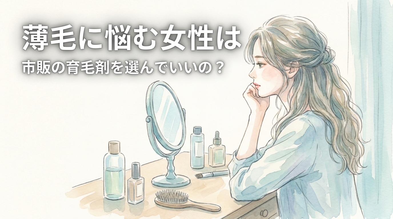 薄毛に悩む女性は市販の育毛剤を選んでいいの?