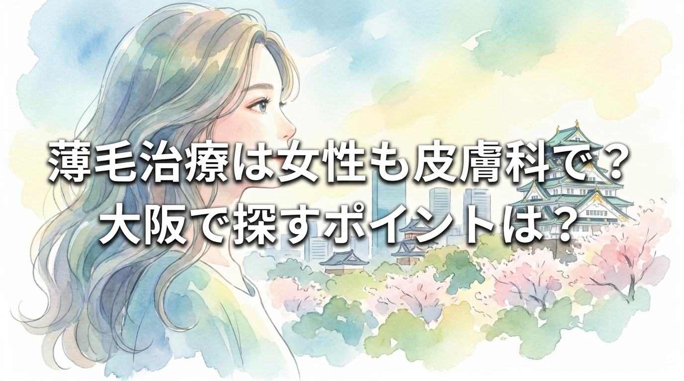 薄毛治療は女性も皮膚科で?大阪で探すポイントは?