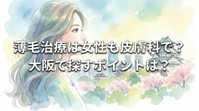 薄毛治療は女性も皮膚科で？大阪で探すポイントは？