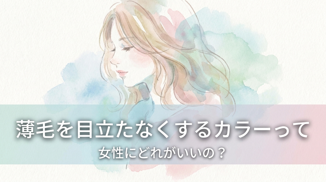薄毛を目立たなくするカラーって女性にどれがいいの？