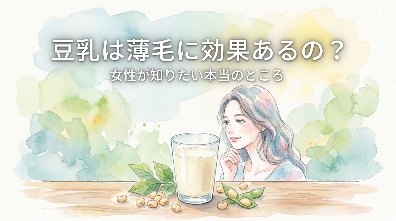 豆乳は薄毛に効果あるの?女性が知りたい本当のところ