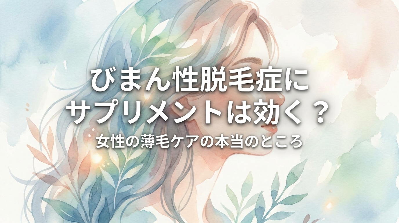 びまん性脱毛症にサプリメントは効く？女性の薄毛ケアの本当のところ