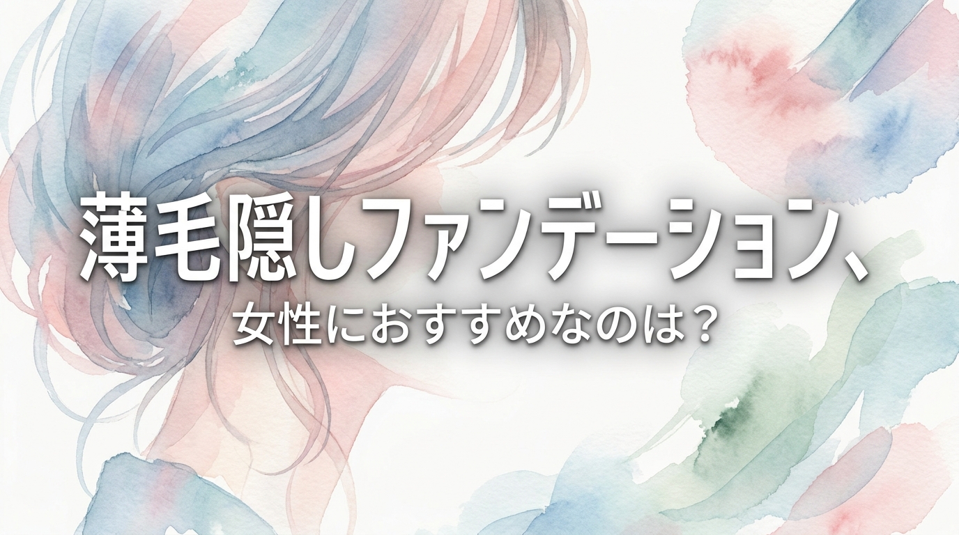 薄毛隠しファンデーション、女性におすすめなのは？