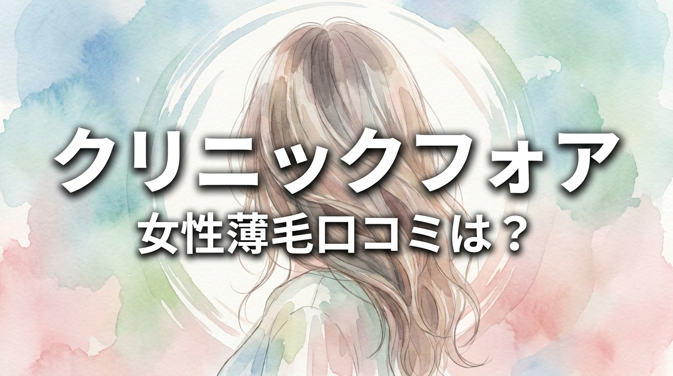 クリニックフォア女性薄毛口コミは?