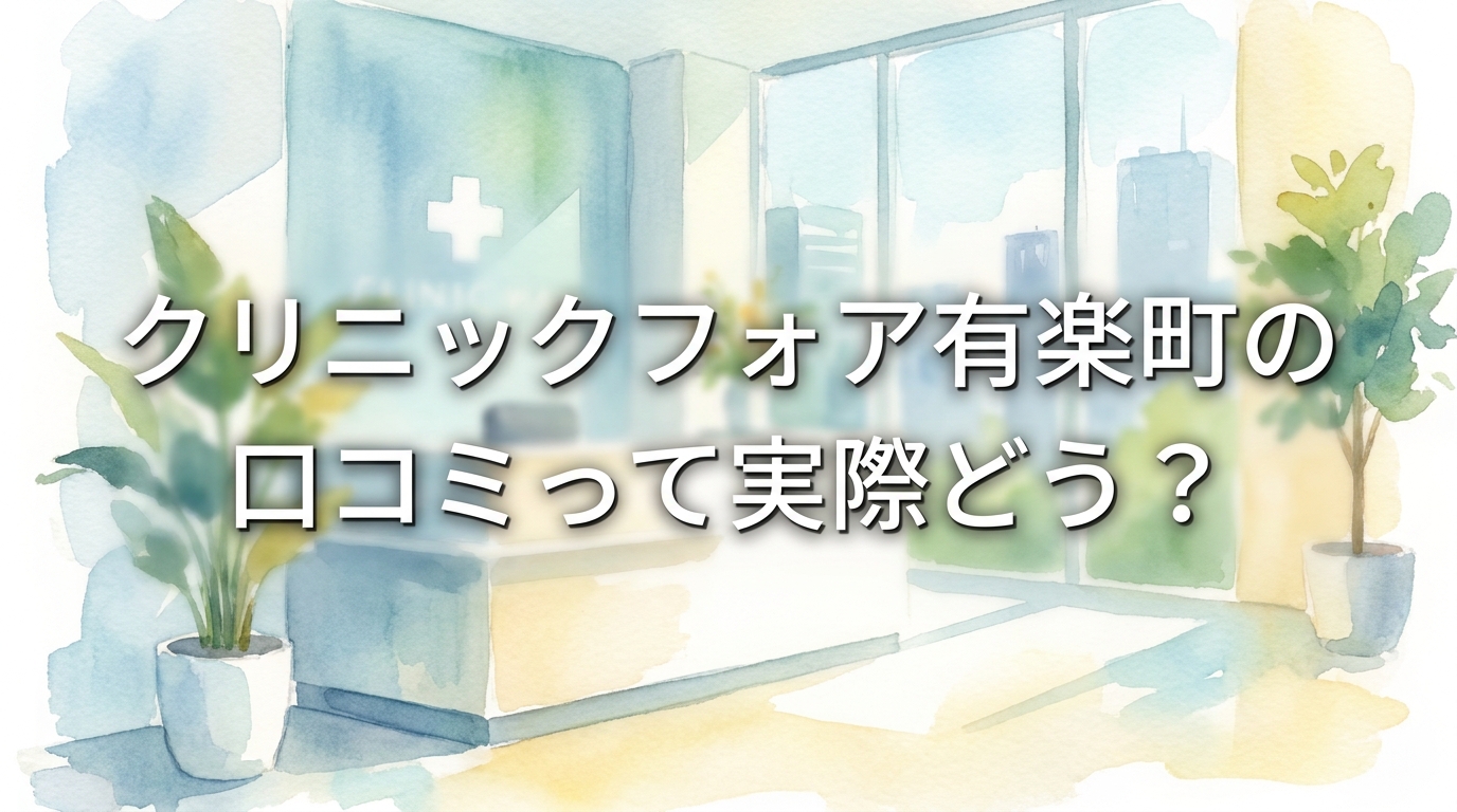 クリニックフォア有楽町の口コミって実際どう?