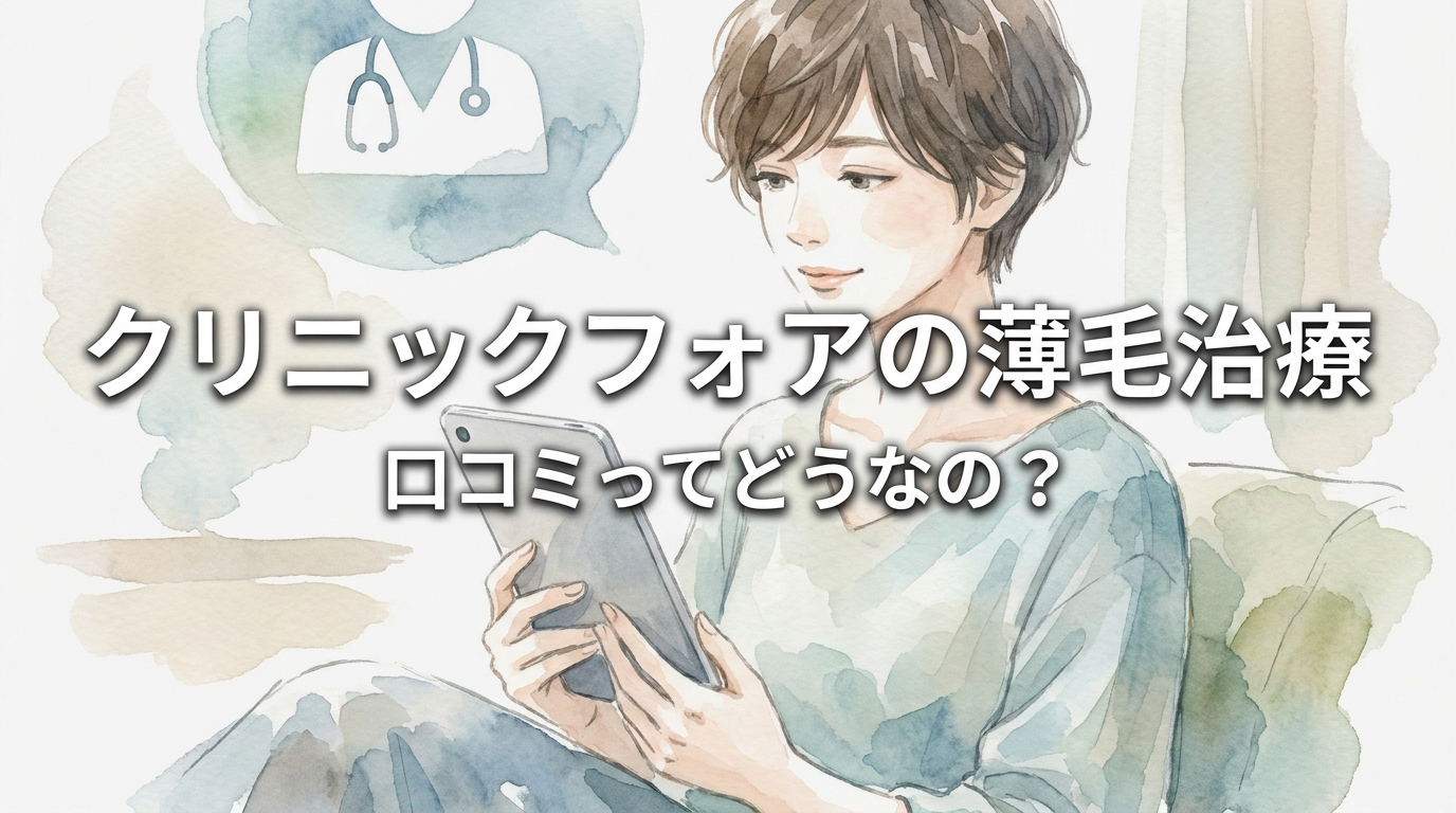 クリニックフォアの薄毛治療の口コミってどうなの?