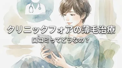 クリニックフォアの薄毛治療の口コミってどうなの?