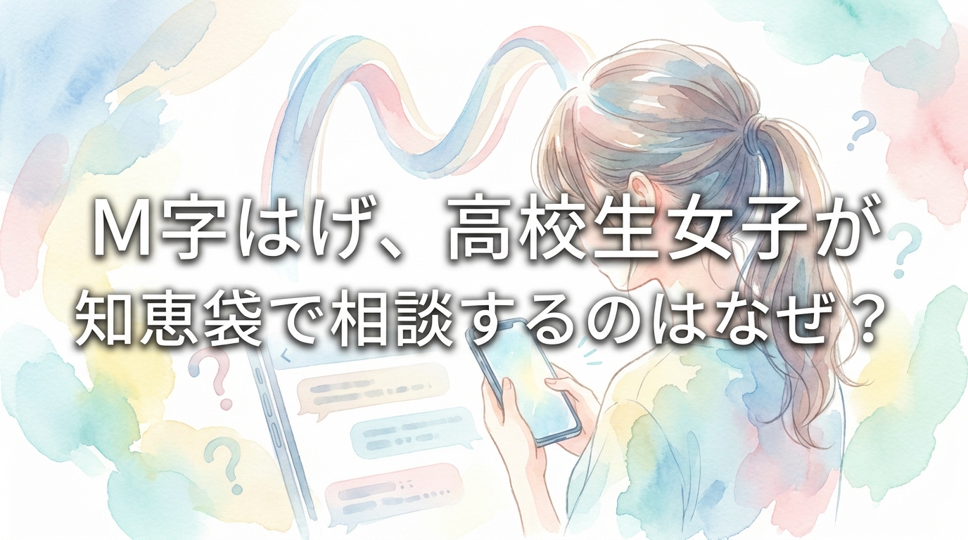 M字はげ、高校生女子が知恵袋で相談するのはなぜ？