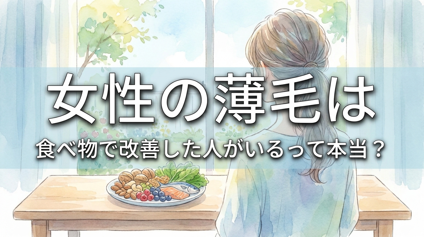 女性の薄毛は食べ物で改善した人がいるって本当?