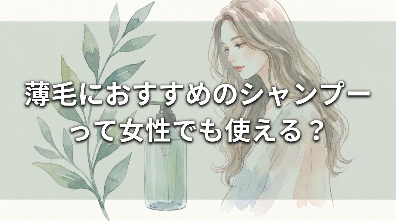 薄毛におすすめのシャンプーって女性でも使える？