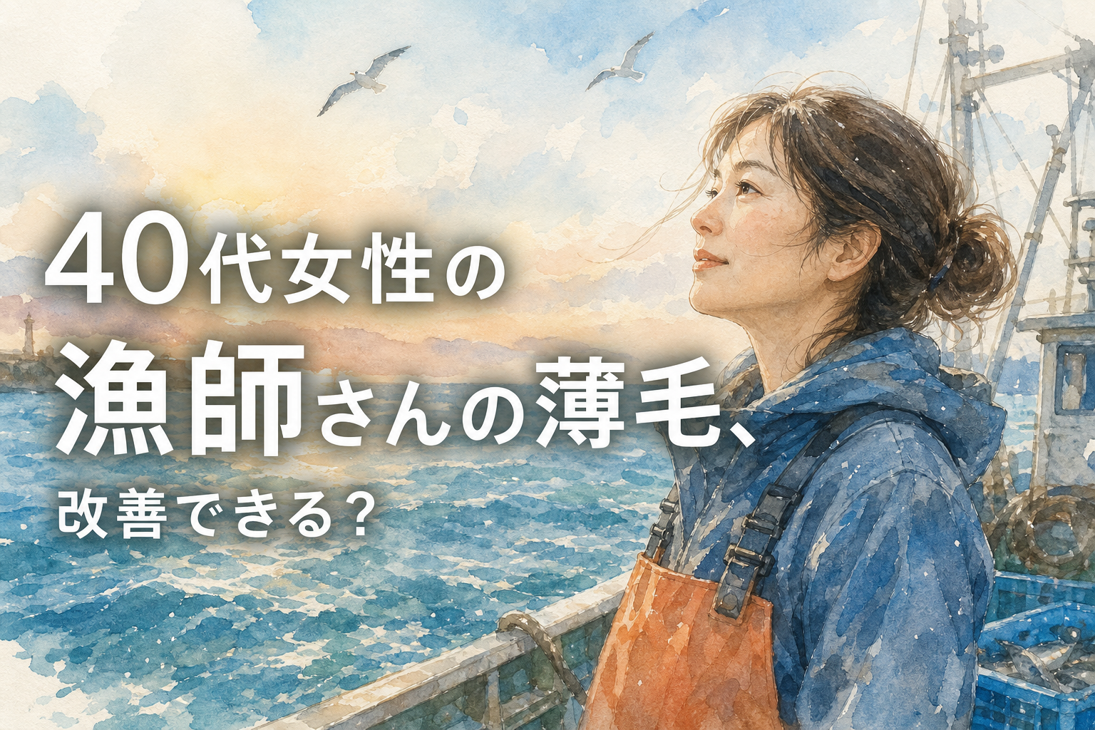 40代女性の漁師さんの薄毛、改善できる?