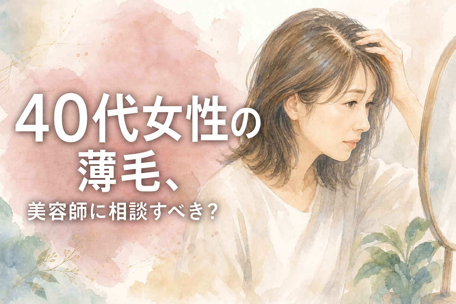 40代女性の薄毛、美容師に相談すべき？