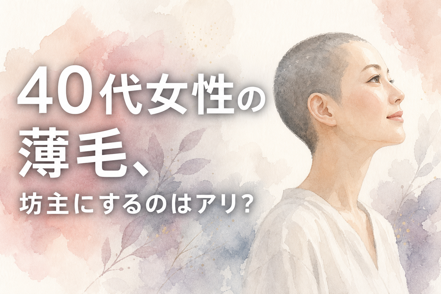 40代女性の薄毛、坊主にするのはアリ?