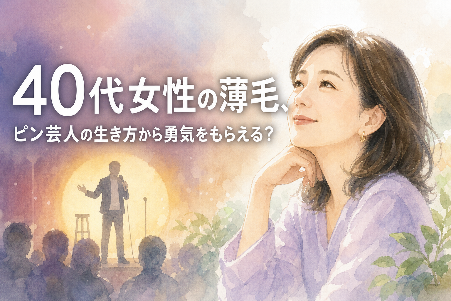 40代女性の薄毛、ピン芸人の生き方から勇気をもらえる？