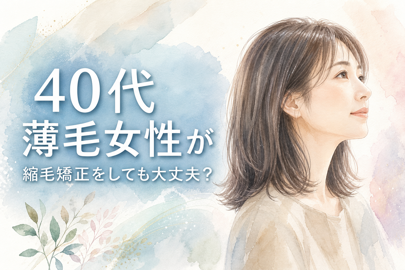 40代薄毛女性が縮毛矯正をしても大丈夫?