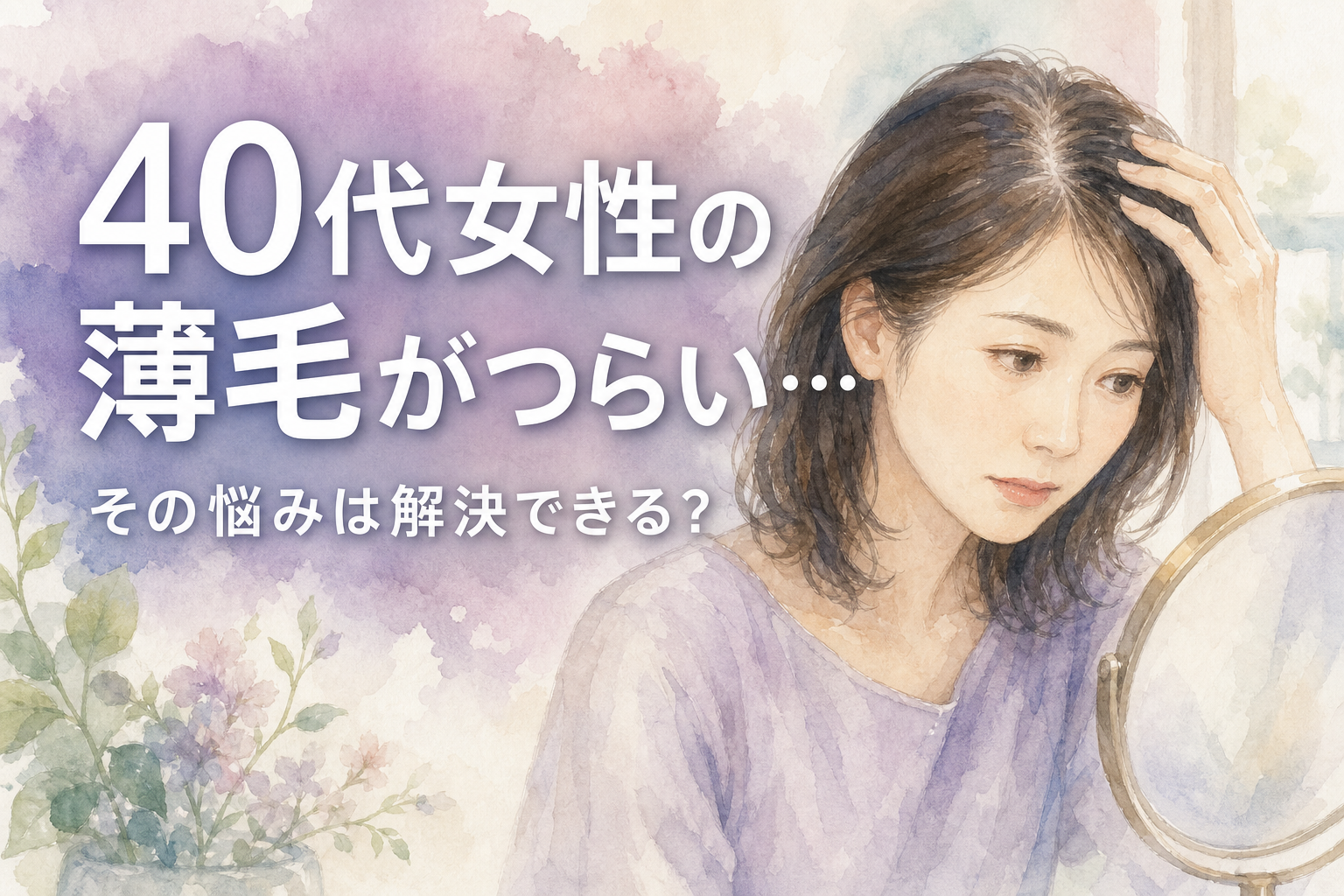 40代女性の薄毛がつらい…その悩みは解決できる?
