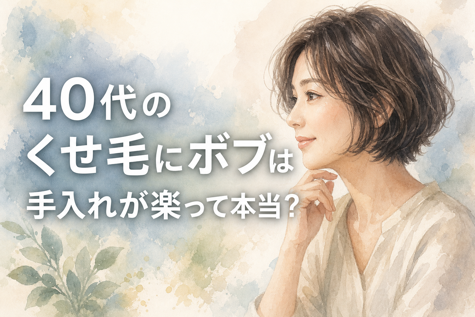40代のくせ毛にボブは手入れが楽って本当？