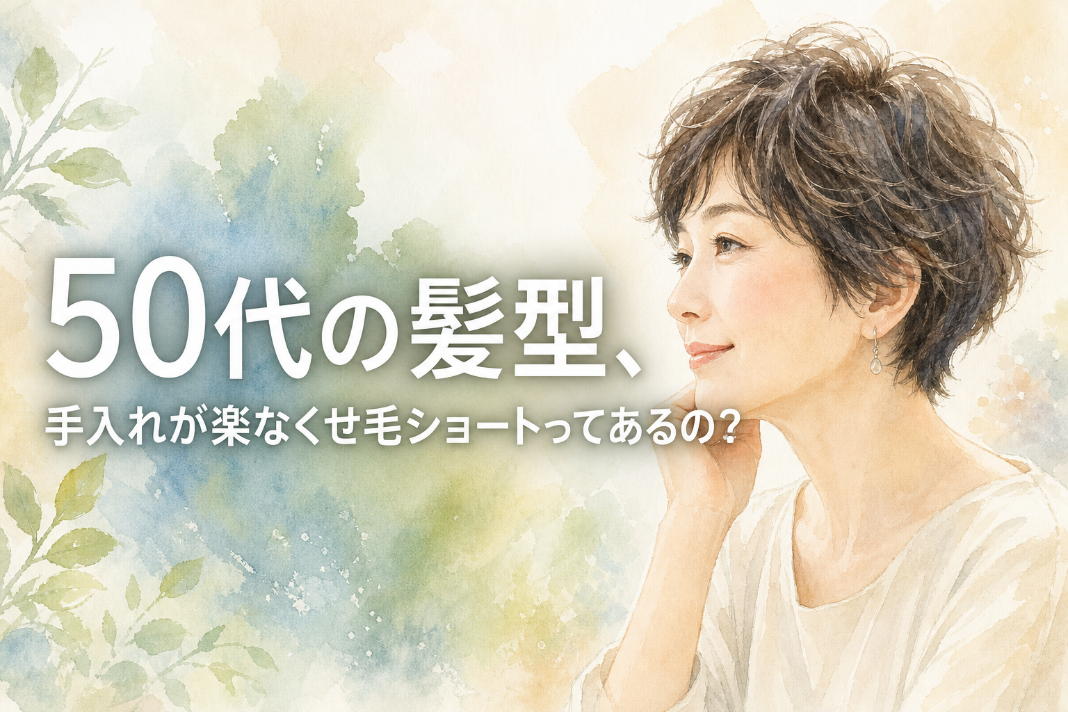 50代の髪型、手入れが楽なくせ毛ショートってあるの？