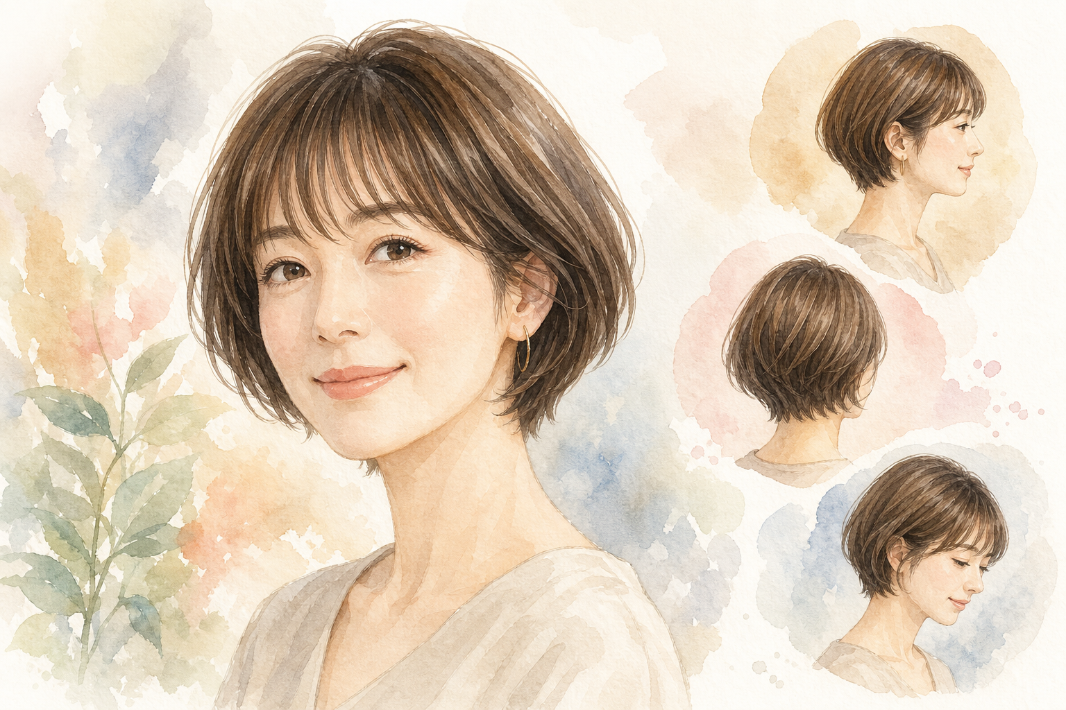 40代の髪型、ショートボブに前髪ありってどうなの？