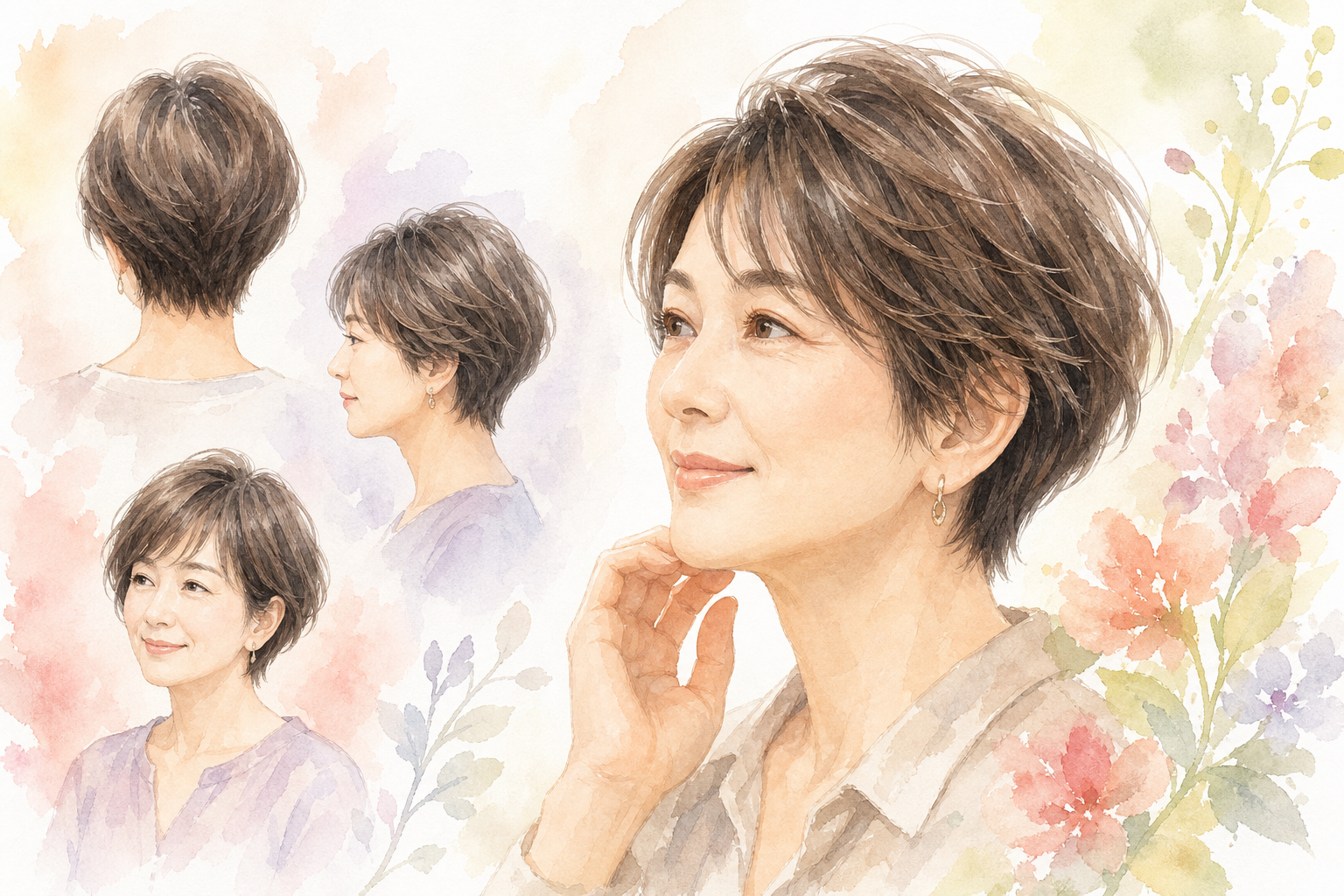 50代女性の薄毛に似合う髪型はショートがベスト？