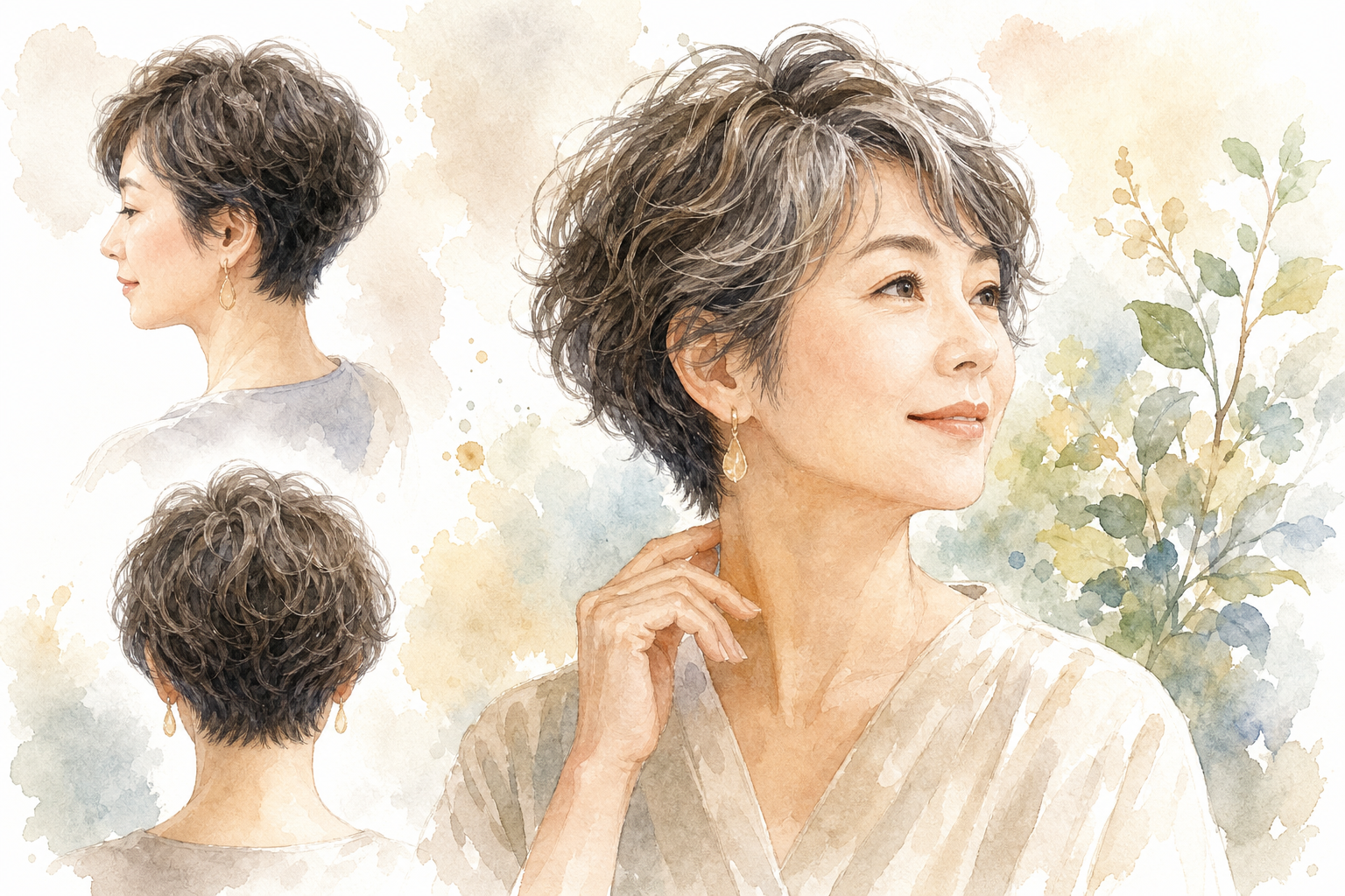 50代の髪型、ショートでくせ毛を活かせる？