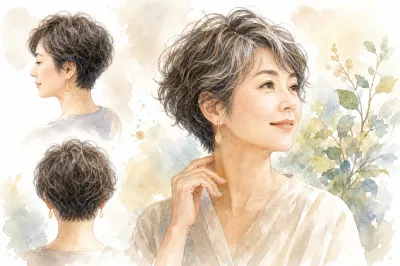 50代の髪型、ショートでくせ毛を活かせる？