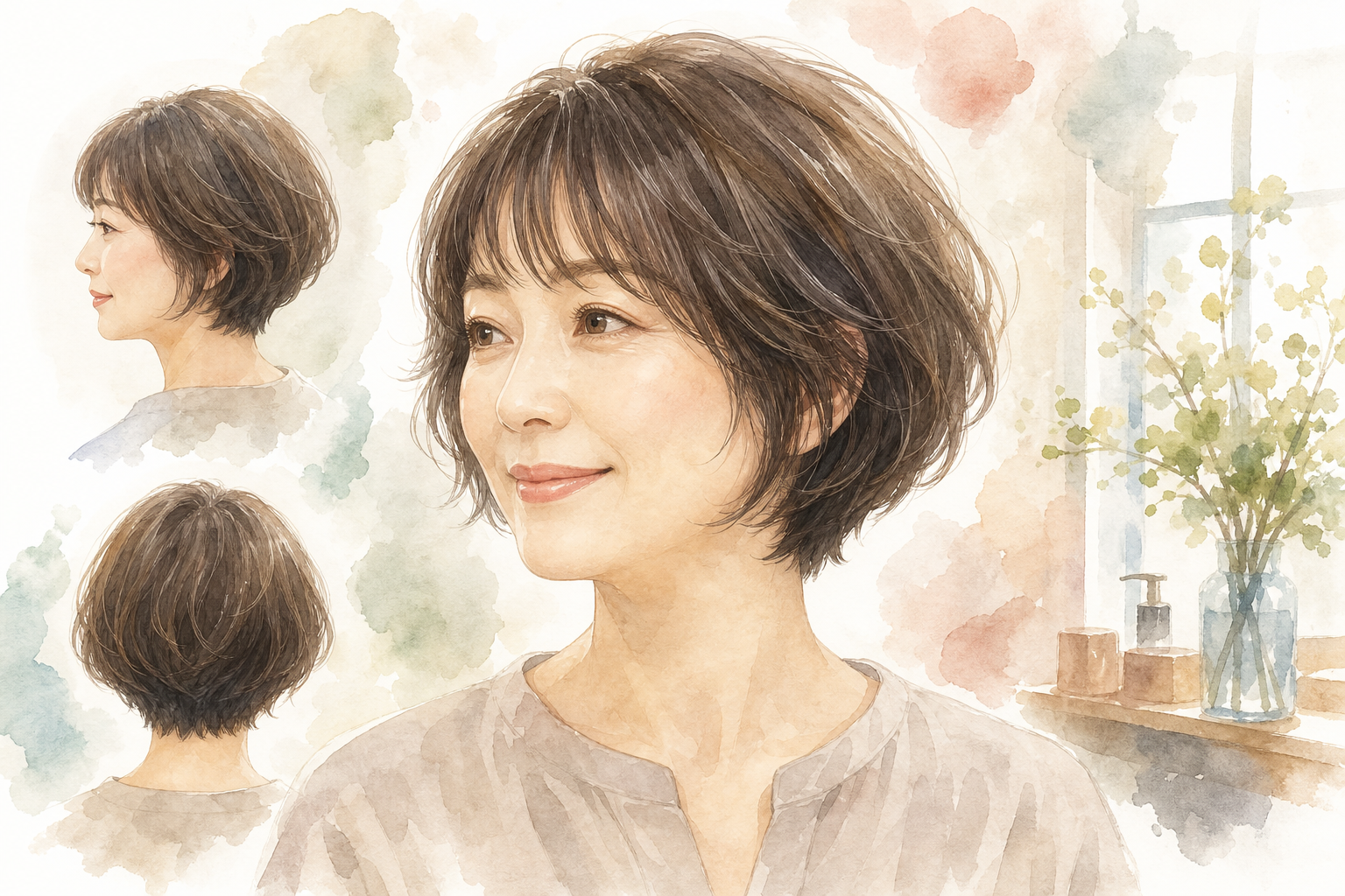 50代のくせ毛にショートボブ前髪ありは似合う？
