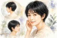 40代のショート黒髪、前髪ありで若見えできる？
