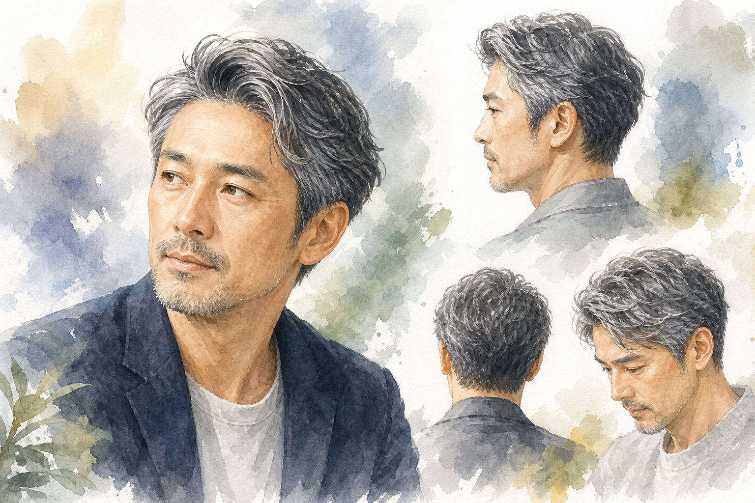 40代メンズの白髪ヘアスタイル、隠すより活かすべき?