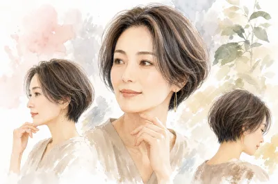 40代の髪型、ショートボブで前髪なしってどうなの？