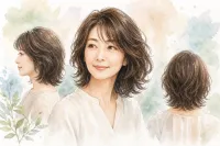 50代の髪型、くせ毛で多いミディアムってどうする？