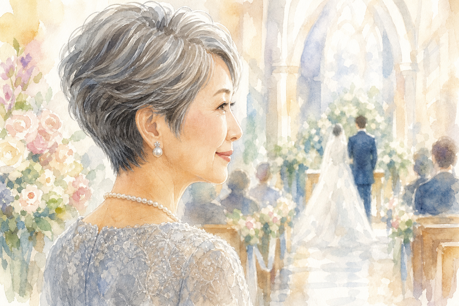 結婚式の髪型、ショートの60代でも大丈夫?