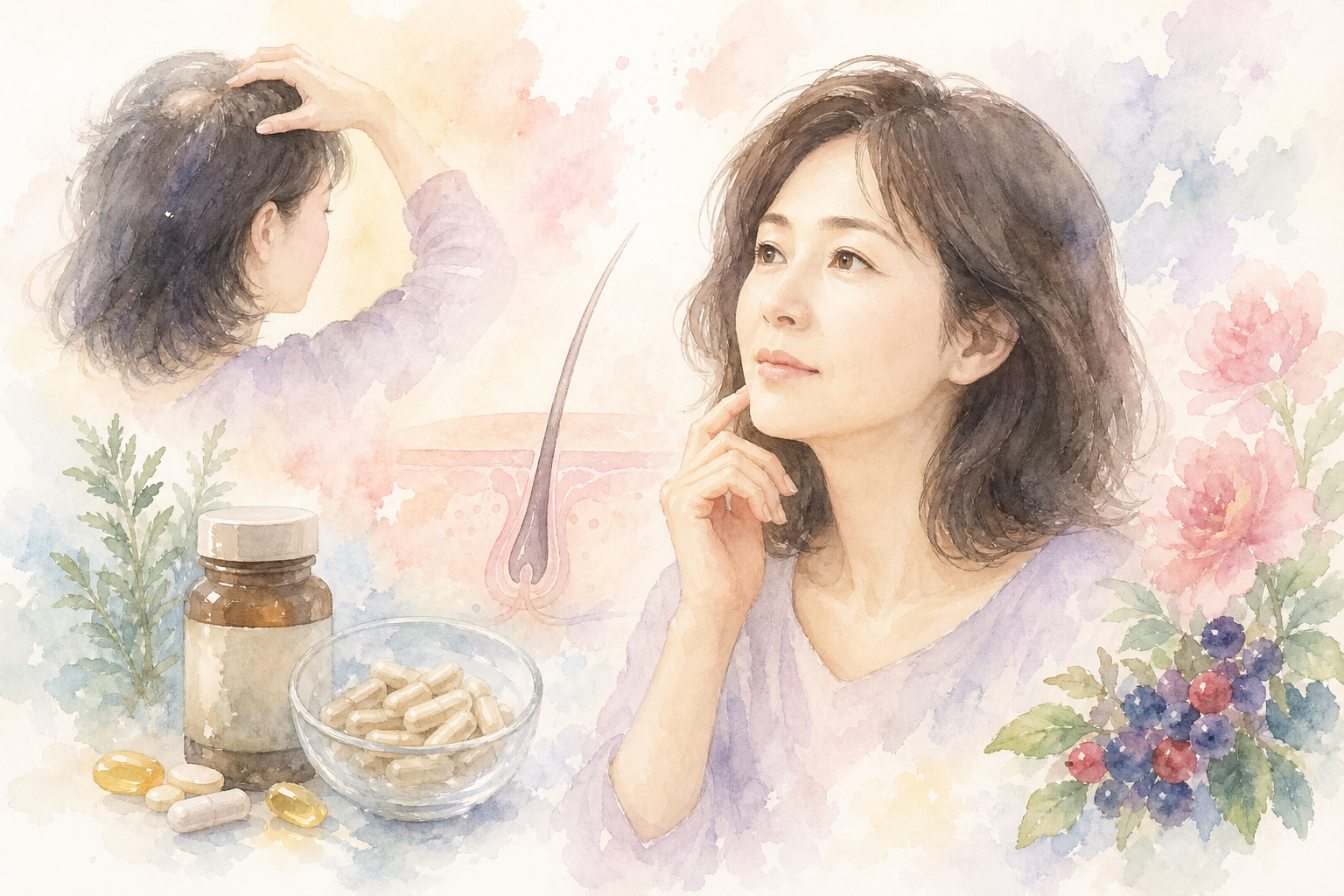 40代女性の薄毛にサプリは効果ある?