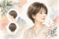 40代のショートカットで前髪ありが面長に似合う？