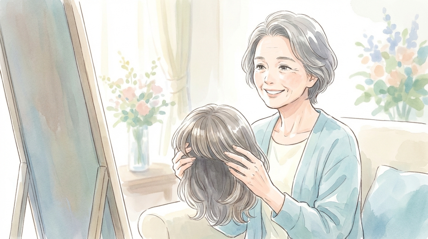 70代女性の薄毛対策にウィッグは心強い味方です