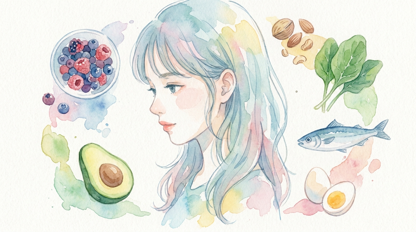 20代女性の薄毛対策に効く食べ物はこれ