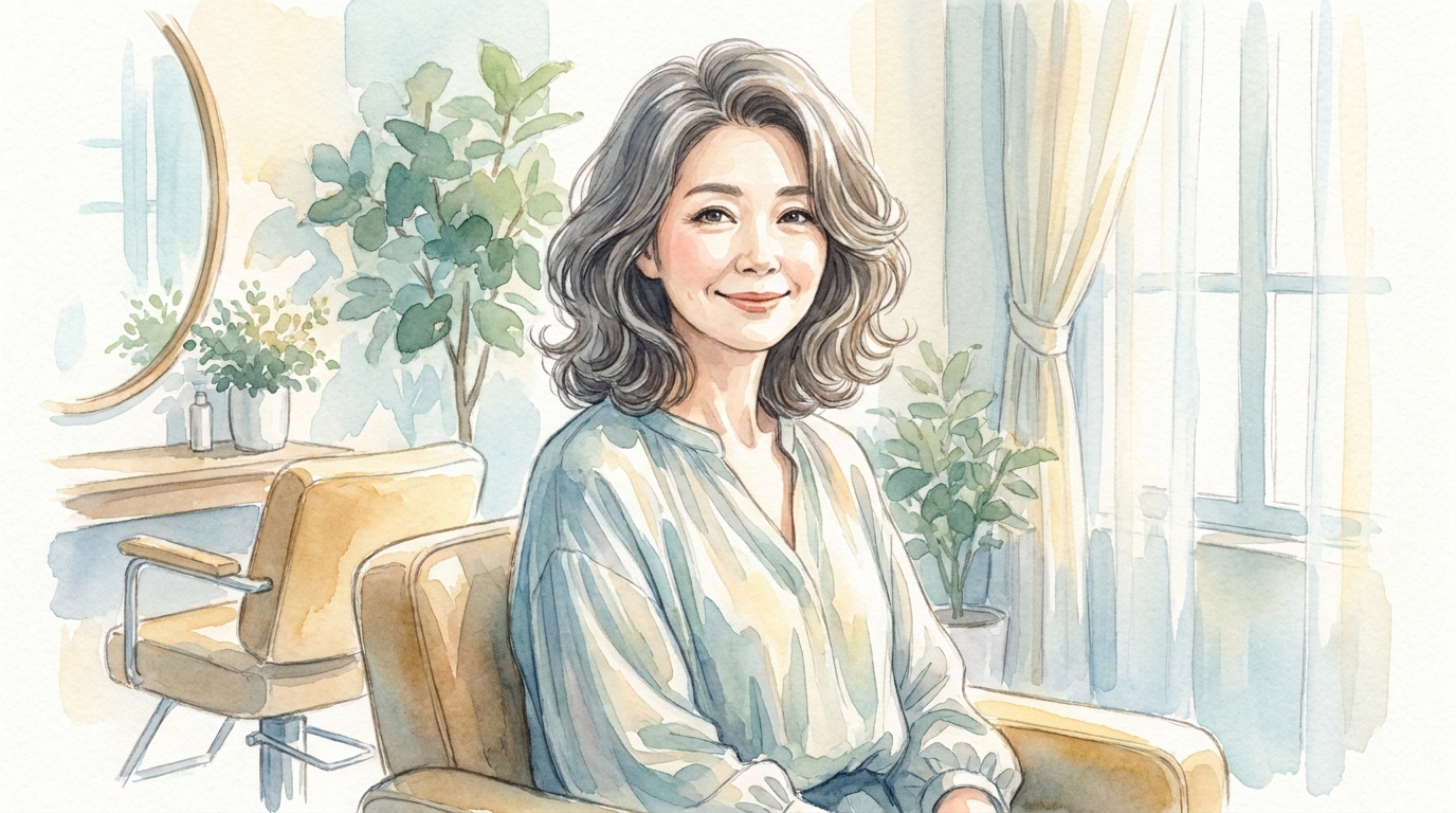 50代薄毛女性におすすめのパーマスタイル実例