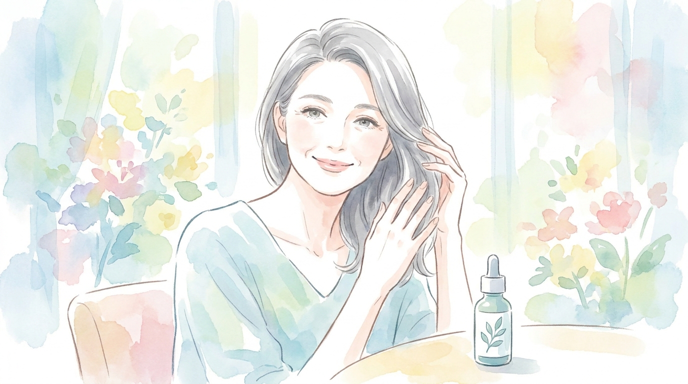 70代女性の薄毛には育毛剤が効果的です