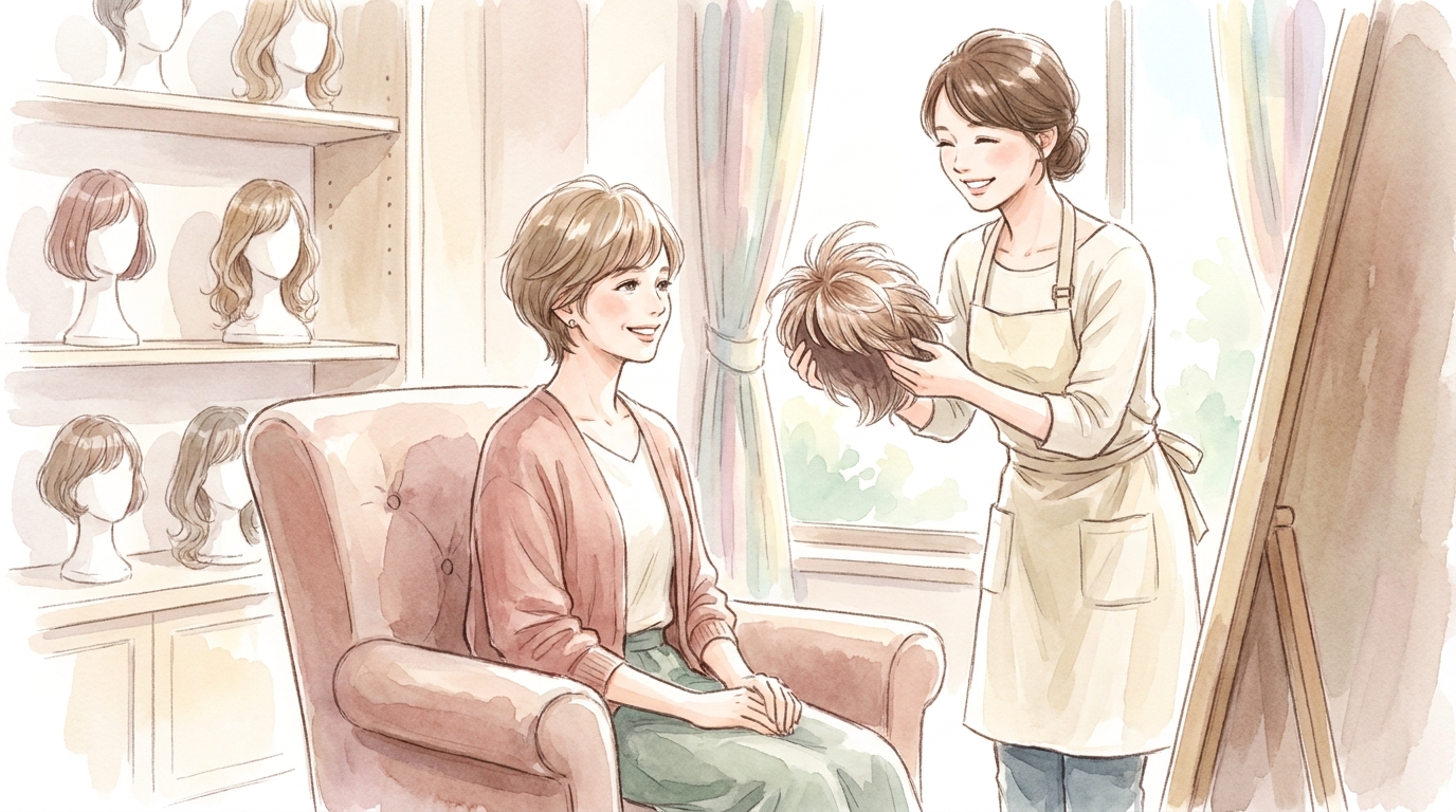 部分ウィッグは店舗で選ぶのがおすすめです