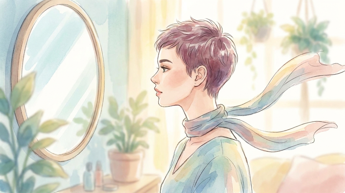 薄毛の女性にベリーショートは似合います