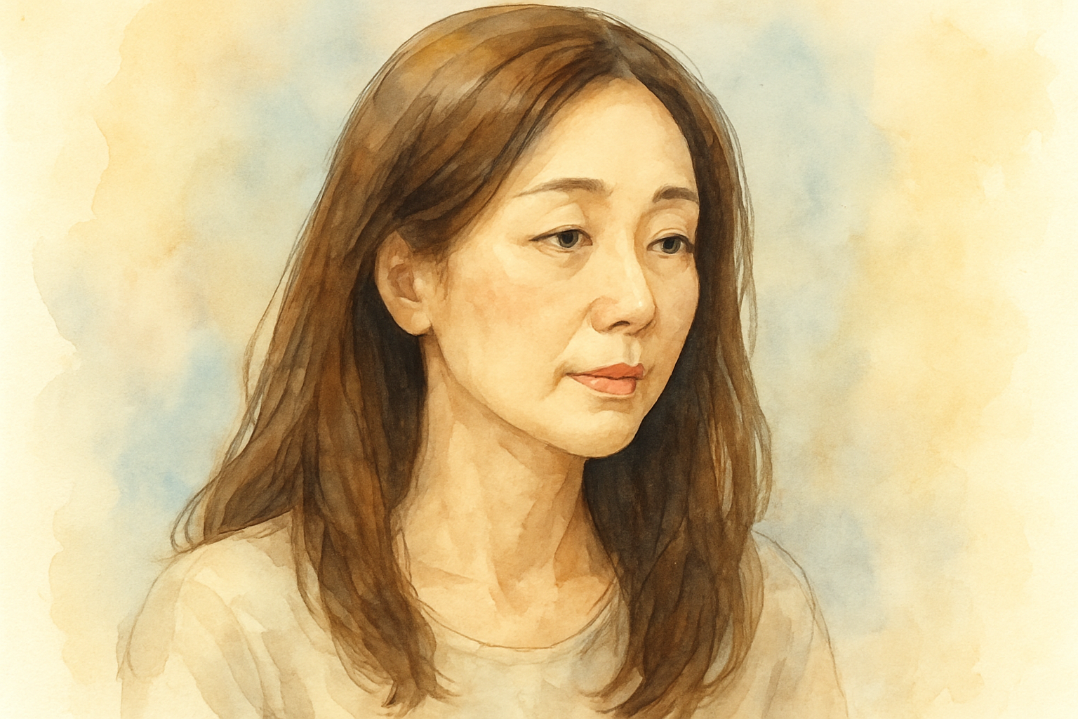 50代薄毛女性でもロングヘアは可能です