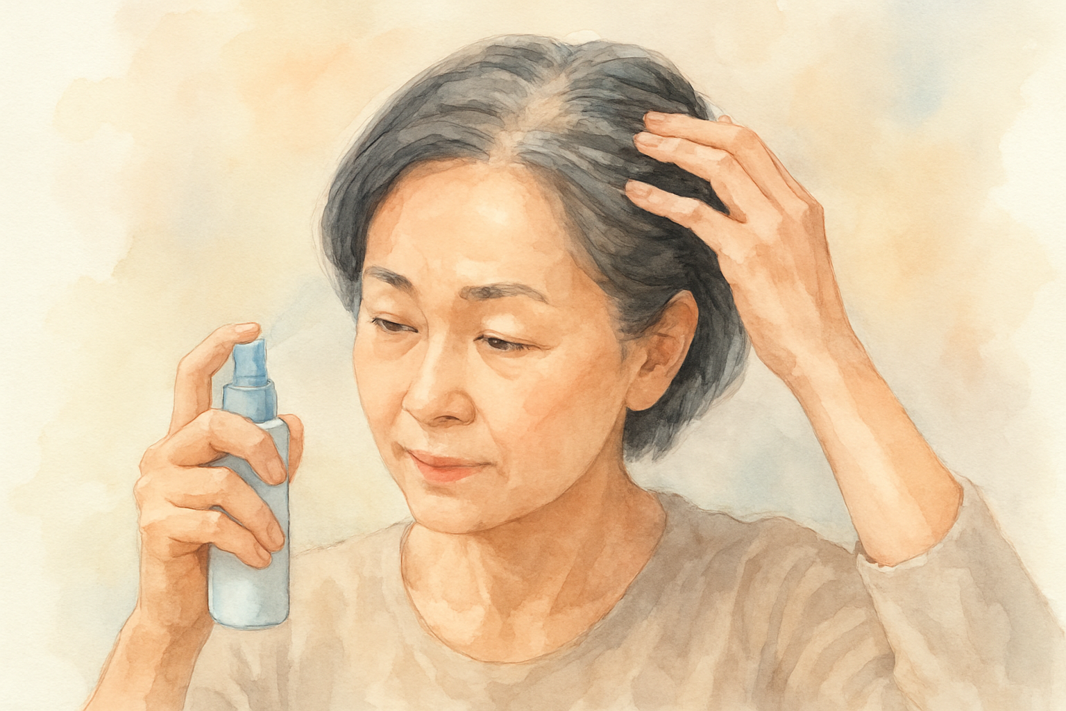 60代女性の薄毛には頭皮環境を整える育毛剤がおすすめです