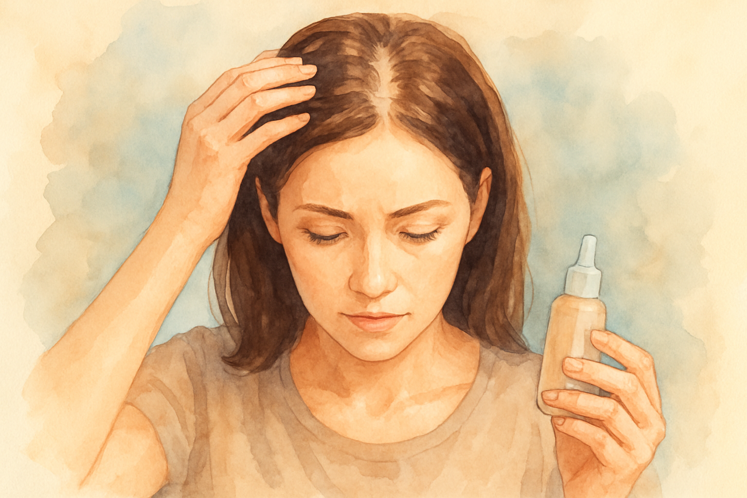 女性の分け目薄毛には育毛剤が効果的です