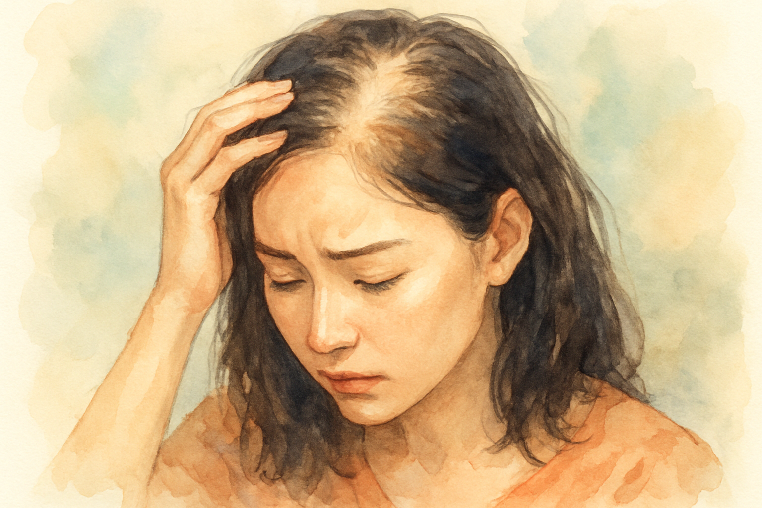 なぜ女性の薄毛は分け目や頭頂部から始まるのか?