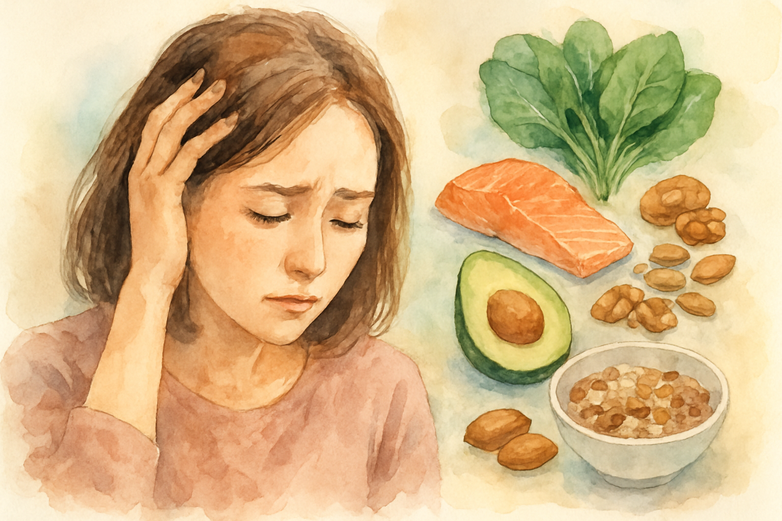 女性の薄毛に効く栄養素と食べ物の具体例