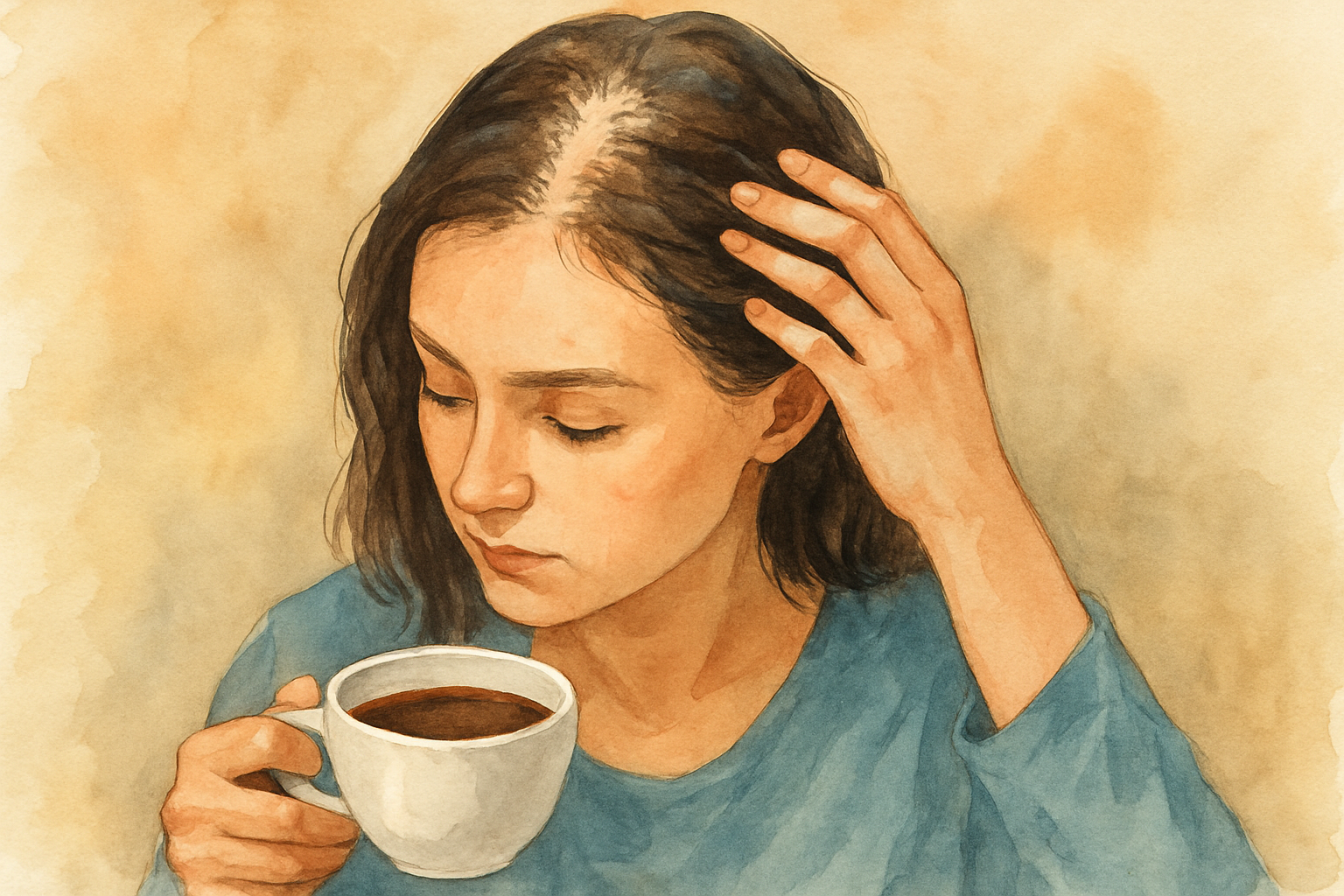コーヒーは女性の薄毛に直接関係しないとされています